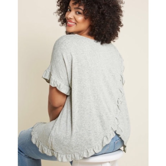 ModCloth Effortlessness Accomplished Ruffle Top XL - Picture 2 of 8